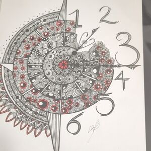 Abstract Black and Red Art Print